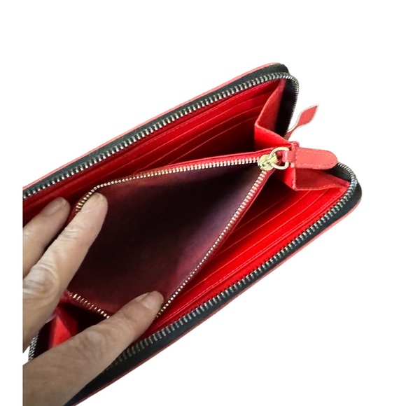 Authentic Christian Louboutin Studded Black and Red Wallet - Picture 11 of 11